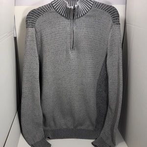 🌟Helix Men's Marled 1/4-Zip Gray Sweater